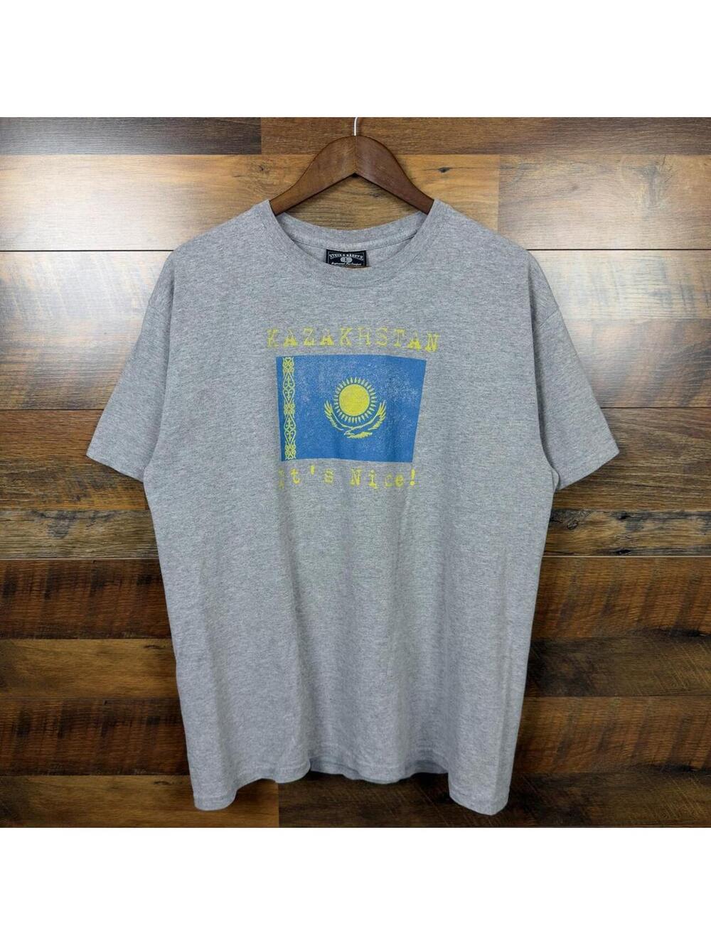 Vintage Borat Kazakhstan It’s Nice Parody Movie T-Shirt Gray Large